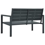 vidaXL Bancă de grădină, gri, 120 cm, HDPE, aspect de lemn vidaXL Bancă de grădină, gri, 120 cm, HDPE, aspect de lemn