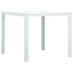 vidaXL Măsuță de cafea, alb, 78x78x74 cm, HDPE, aspect lemn