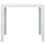 vidaXL Măsuță de cafea, alb, 78x78x74 cm, HDPE, aspect lemn
