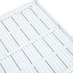 vidaXL Măsuță de cafea, alb, 78x78x74 cm, HDPE, aspect lemn