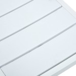 vidaXL Scaune de grădină, 4 buc., alb, HDPE, aspect lemn
