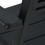 vidaXL Scaune de grădină, 4 buc., negru, HDPE, aspect lemn vidaXL Scaune de grădină, 4 buc., negru, HDPE, aspect lemn