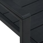 vidaXL Scaune de grădină, 4 buc., negru, HDPE, aspect lemn vidaXL Scaune de grădină, 4 buc., negru, HDPE, aspect lemn