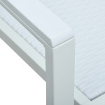 vidaXL Scaune de grădină, 4 buc., alb, plastic, aspect ratan