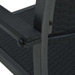 vidaXL Scaune de grădină, 2 buc., negru, plastic, aspect ratan