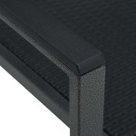 vidaXL Scaune de grădină, 4 buc., negru, plastic, aspect ratan