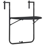 vidaXL Masă balcon suspendată negru 60x64x83,5 cm plastic aspect ratan vidaXL Masă balcon suspendată negru 60x64x83,5 cm plastic aspect ratan