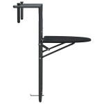 vidaXL Masă balcon suspendată negru 60x64x83,5 cm plastic aspect ratan vidaXL Masă balcon suspendată negru 60x64x83,5 cm plastic aspect ratan