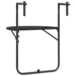 vidaXL Masă balcon suspendată negru 60x64x83,5 cm plastic aspect ratan vidaXL Masă balcon suspendată negru 60x64x83,5 cm plastic aspect ratan