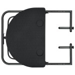 vidaXL Masă balcon suspendată negru 60x64x83,5 cm plastic aspect ratan vidaXL Masă balcon suspendată negru 60x64x83,5 cm plastic aspect ratan
