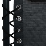 vidaXL Scaun șezlong pliabil, negru, textilenă vidaXL Scaun șezlong pliabil, negru, textilenă