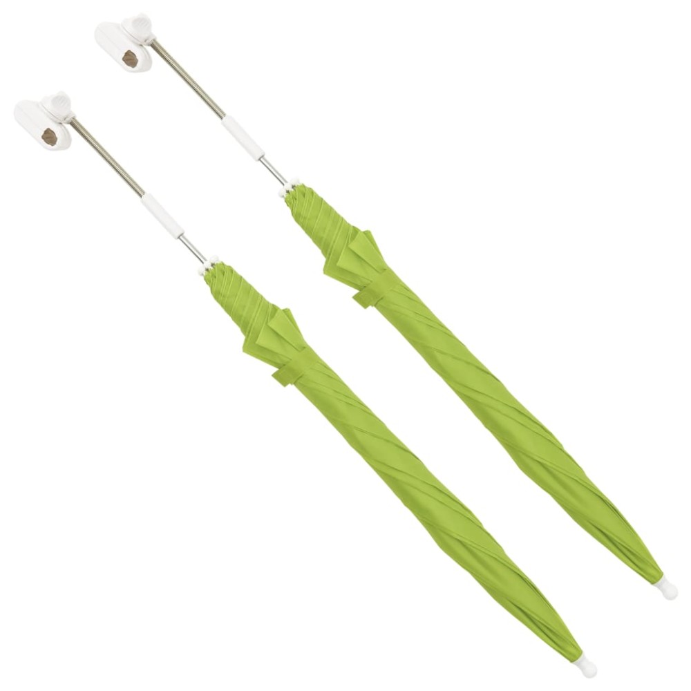 vidaXL Umbrele pentru scaun de camping, 2 buc., verde, 105 cm