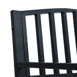 vidaXL Bancă de grădină, negru, 125 cm, oțel vidaXL Bancă de grădină, negru, 125 cm, oțel