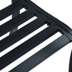 vidaXL Bancă de grădină, negru, 125 cm, oțel vidaXL Bancă de grădină, negru, 125 cm, oțel