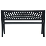 vidaXL Bancă de grădină, negru, 125 cm, oțel vidaXL Bancă de grădină, negru, 125 cm, oțel