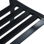 vidaXL Bancă de grădină, negru, 125 cm, oțel vidaXL Bancă de grădină, negru, 125 cm, oțel