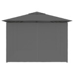 vidaXL Cort de grădină cu perdele, antracit, 4 x 3 m