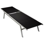 vidaXL Șezlong de plajă, negru, oțel și textilenă vidaXL Șezlong de plajă, negru, oțel și textilenă