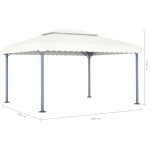 48062 vidaXL Gazebo 400x300 cm Cream Aluminium 48062 vidaXL Gazebo 400x300 cm Cream Aluminium