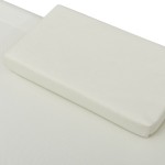 vidaXL Pat șezlong de exterior, crem, material textil vidaXL Pat șezlong de exterior, crem, material textil