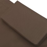 vidaXL Pat șezlong de exterior, maro, material textil vidaXL Pat șezlong de exterior, maro, material textil