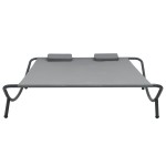 vidaXL Pat dublu de exterior, antracit, material textil vidaXL Pat dublu de exterior, antracit, material textil