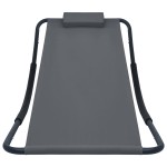 vidaXL Pat de grădină, gri, 200 x 90 cm, oțel