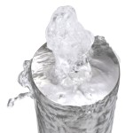 vidaXL Fântână de grădină, argintiu, 48x34x123 cm, oțel inoxidabil