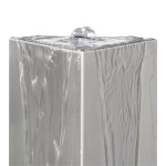 vidaXL Fântână de grădină, argintiu, 37,7x32,6x110 cm, oțel inoxidabil vidaXL Fântână de grădină, argintiu, 37,7x32,6x110 cm, oțel inoxidabil