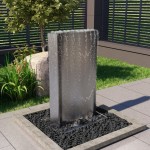 vidaXL Fântână de grădină, argintiu, 60,2x37x122,1 cm, oțel inoxidabil vidaXL Fântână de grădină, argintiu, 60,2x37x122,1 cm, oțel inoxidabil