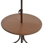 vidaXL Set bistro de grădină pentru copii, cu umbrelă, 3 piese, maro vidaXL Set bistro de grădină pentru copii, cu umbrelă, 3 piese, maro