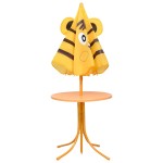 vidaXL Set bistro de grădină pentru copii, cu umbrelă, 3 piese, galben vidaXL Set bistro de grădină pentru copii, cu umbrelă, 3 piese, galben