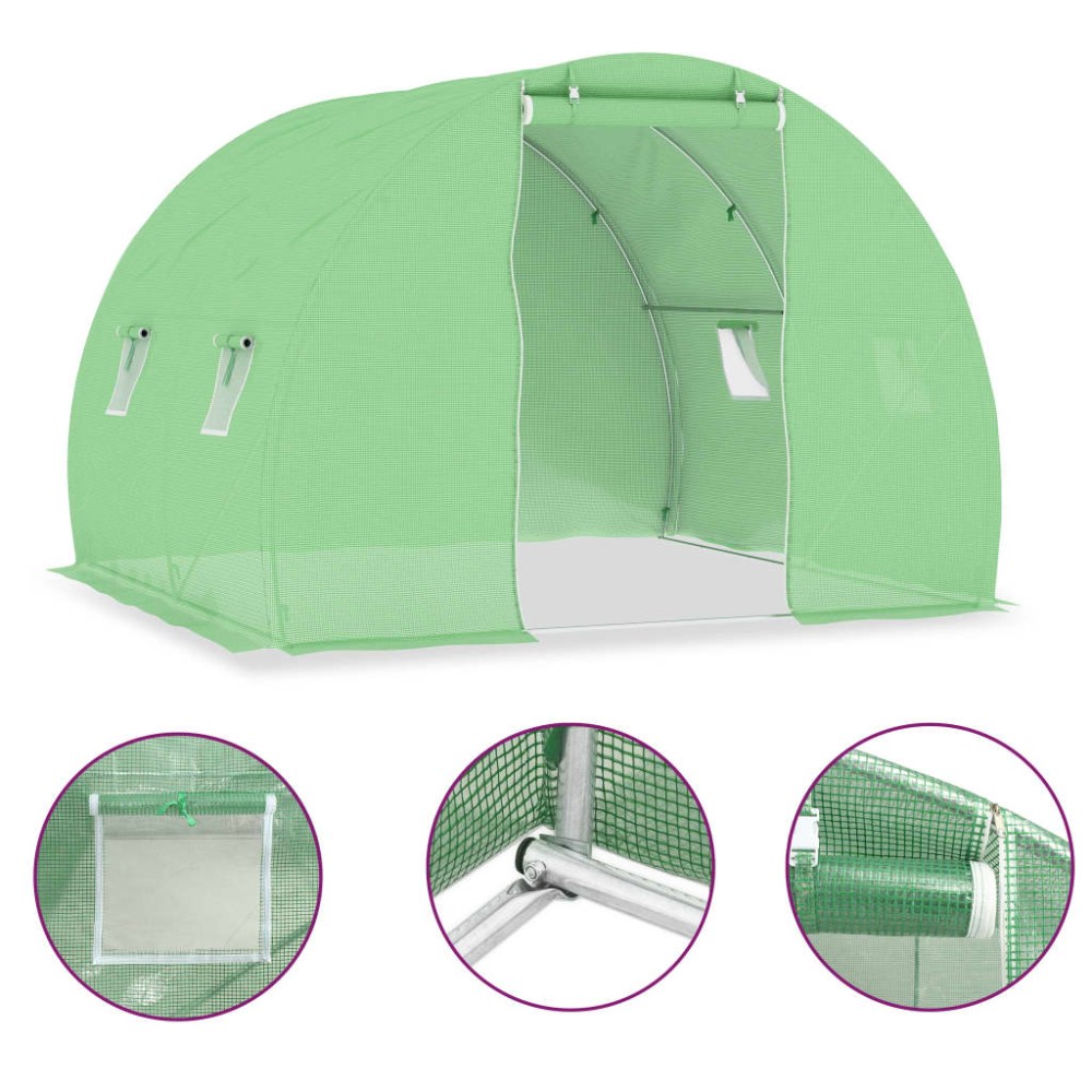 vidaXL Seră, 6 m², 3 x 2 x 2 m
