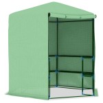 vidaXL Seră cu rafturi, 227 x 223 cm, oțel vidaXL Seră cu rafturi, 227 x 223 cm, oțel