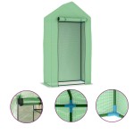 vidaXL Seră cu cadru din oțel, 0,5 m², 1 x 0,5 x 1,9 cm vidaXL Seră cu cadru din oțel, 0,5 m², 1 x 0,5 x 1,9 cm