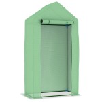 vidaXL Seră cu cadru din oțel, 0,5 m², 1 x 0,5 x 1,9 cm vidaXL Seră cu cadru din oțel, 0,5 m², 1 x 0,5 x 1,9 cm