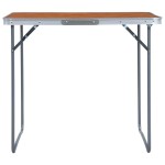 vidaXL Masă de camping pliabilă cu cadru metalic, 80 x 60 cm vidaXL Masă de camping pliabilă cu cadru metalic, 80 x 60 cm