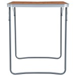 vidaXL Masă de camping pliabilă cu cadru metalic, 80 x 60 cm vidaXL Masă de camping pliabilă cu cadru metalic, 80 x 60 cm