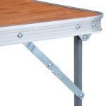 vidaXL Masă de camping pliabilă cu cadru metalic, 80 x 60 cm vidaXL Masă de camping pliabilă cu cadru metalic, 80 x 60 cm