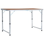 vidaXL Masă de camping pliabilă, 120 x 60 cm, aluminiu vidaXL Masă de camping pliabilă, 120 x 60 cm, aluminiu