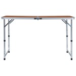 vidaXL Masă de camping pliabilă, 120 x 60 cm, aluminiu vidaXL Masă de camping pliabilă, 120 x 60 cm, aluminiu