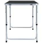 vidaXL Masă de camping pliabilă, gri, 120 x 60 cm, aluminiu vidaXL Masă de camping pliabilă, gri, 120 x 60 cm, aluminiu