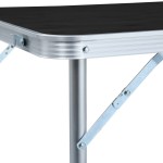 vidaXL Masă de camping pliabilă, gri, 120 x 60 cm, aluminiu vidaXL Masă de camping pliabilă, gri, 120 x 60 cm, aluminiu