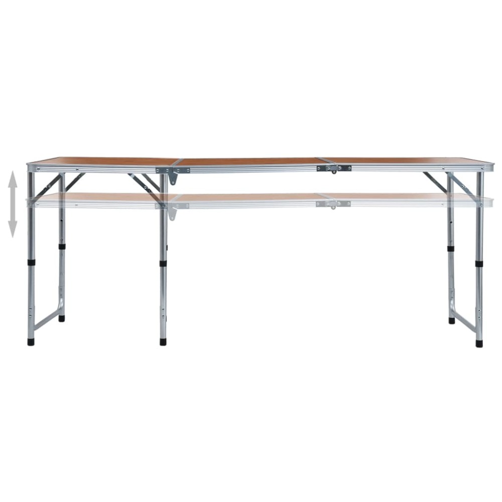 vidaXL Masă de camping pliabilă, 180 x 60 cm, aluminiu