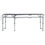 vidaXL Masă de camping pliabilă, gri, 180 x 60 cm, aluminiu vidaXL Masă de camping pliabilă, gri, 180 x 60 cm, aluminiu