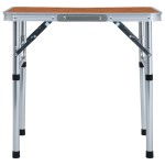 vidaXL Masă de camping pliabilă, 60 x 45 cm, aluminiu vidaXL Masă de camping pliabilă, 60 x 45 cm, aluminiu