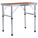 vidaXL Masă de camping pliabilă, 60 x 45 cm, aluminiu vidaXL Masă de camping pliabilă, 60 x 45 cm, aluminiu