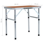 vidaXL Masă de camping pliabilă, 60 x 45 cm, aluminiu vidaXL Masă de camping pliabilă, 60 x 45 cm, aluminiu