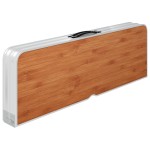 vidaXL Masă de camping pliabilă cu 2 bănci, maro, aluminiu