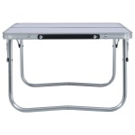 vidaXL Masă de camping pliabilă, alb, 60 x 40 cm, aluminiu vidaXL Masă de camping pliabilă, alb, 60 x 40 cm, aluminiu